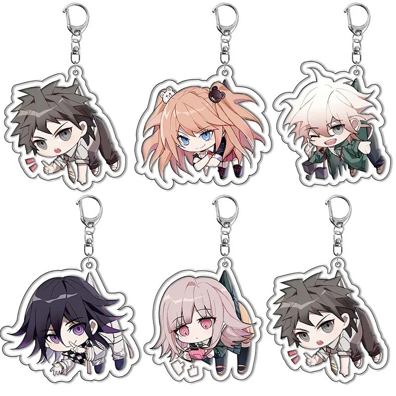 Móc khóa Anime Danganronpa Mica Acrylic hình Nagito Komaeda Hinata Hajime Kokichi Oma Chiaki Nanami 