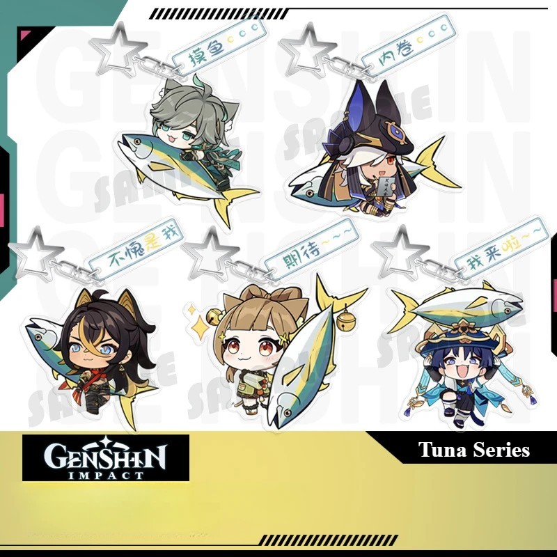 Móc khóa Genshin Impact Tuna Series Acrylic mô hình Scaramouche Alhaitham Cyno Dehya Yaoyao dễ thươn