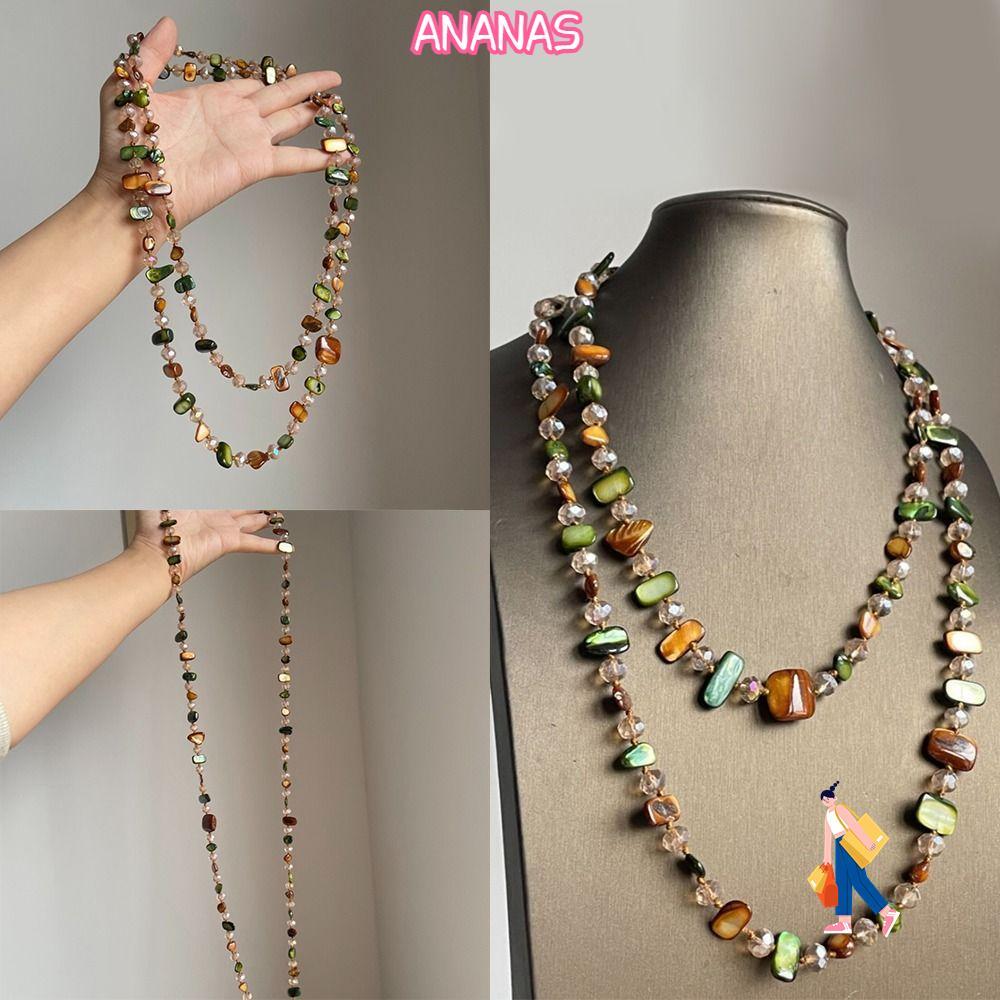 Vòng cổ ANANAS đính cườm vỏ Bohemian, style vintage bohemian, phù hợp nữ