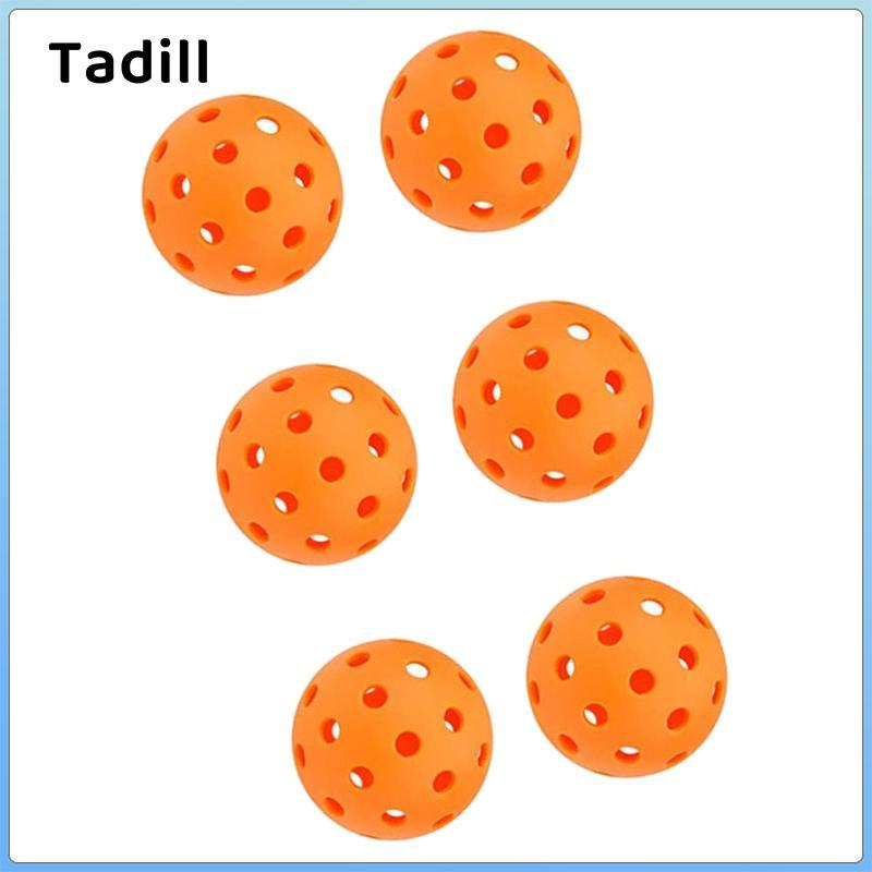 Tadill 6x Quả Bóng Pickleball - Rỗng, Tái Sử Dụng, Phù Hợp Cho Trận Đấu Ngoài Trời