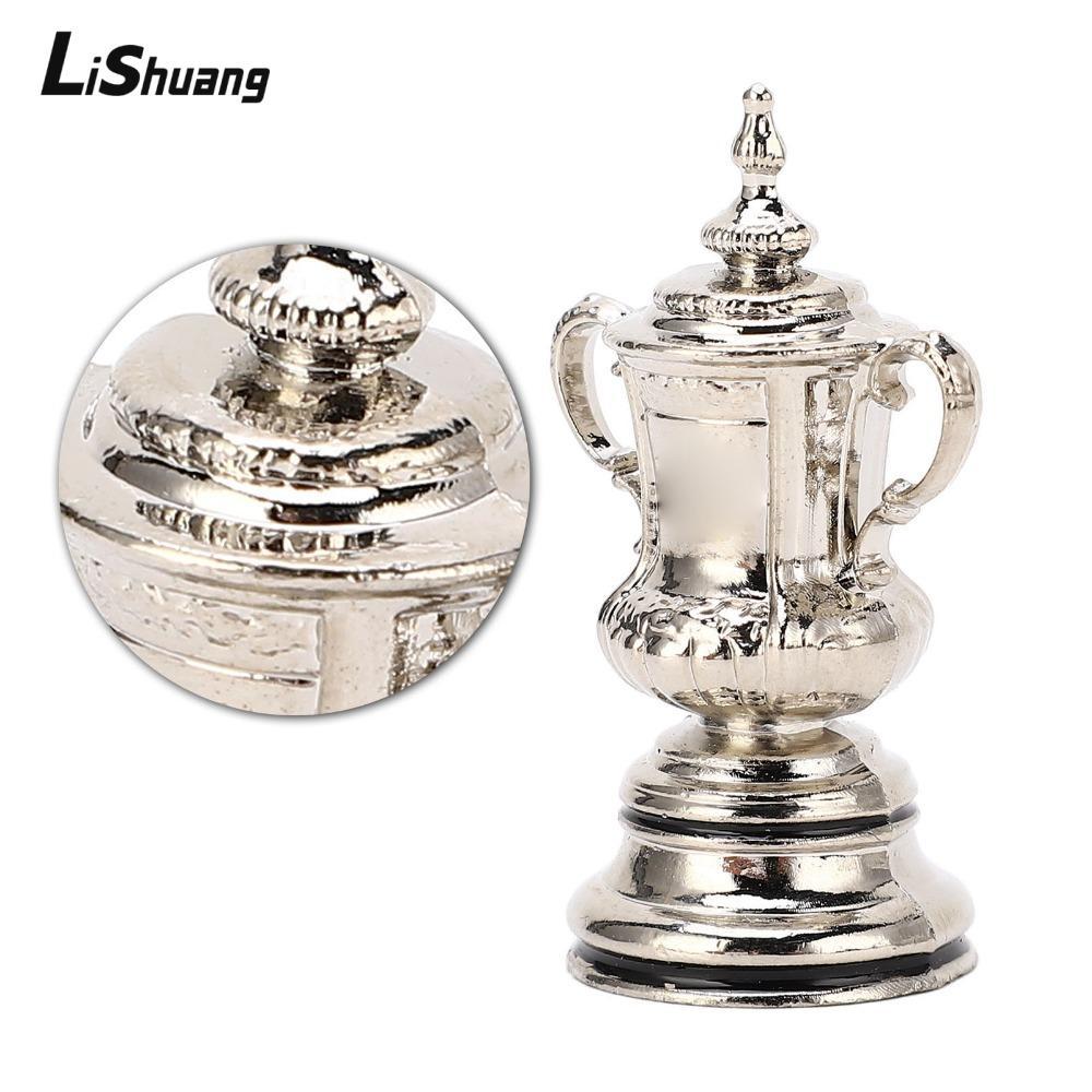LISHUANG Mini Soccer Game Trophy, Mini Bạc Cao Mô Phỏng Cúp, Đồ Trang Trí Trang Trí Kim Loại Mô Phỏn