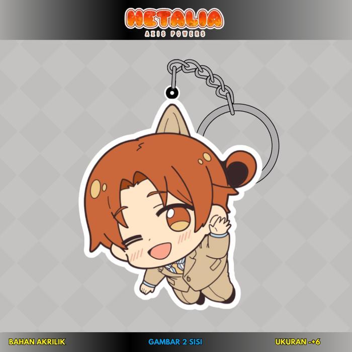[Hetalia axis powers] Gantungan kunci & strap hp full akrilik versi italy karakter anime Hetalia axi