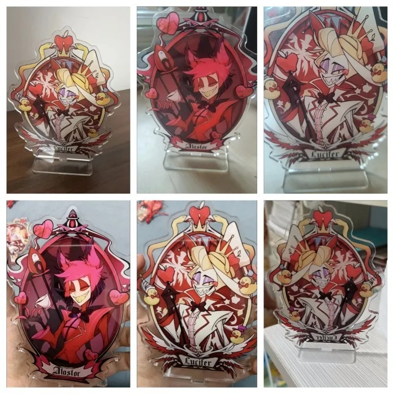 Standee Hazbin Hotel mô hình mica Alastor Lucifer trang trí bàn học decor anime Hazbin Hotel phụ kiệ