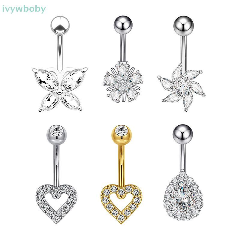 [IVY] Nhẫn rốn pha lê zircon cá tính và gợi cảm cho nữ