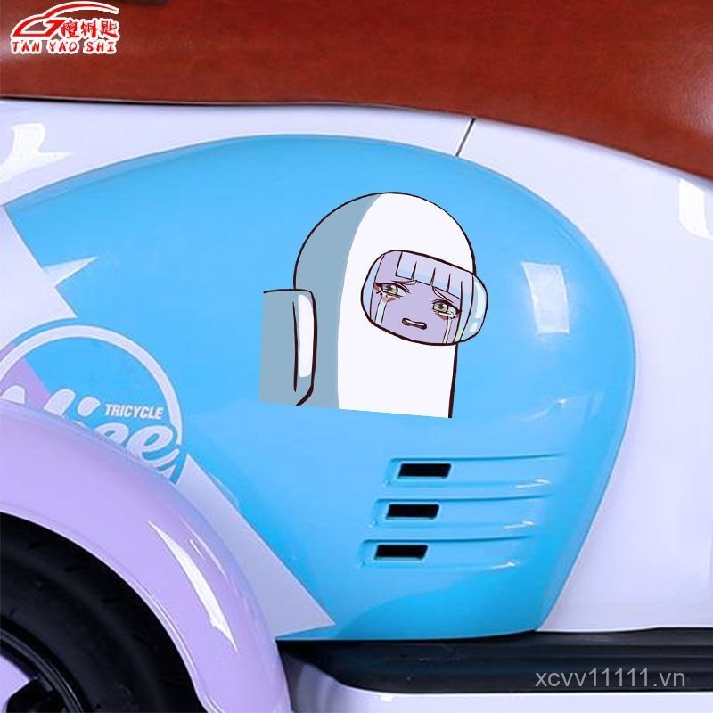 Cyberpunk Edge Walker Người Sói Giết Điện Xe Máy Hành Lý Trang Trí Dán Cơ Thể Phản Quang Dán 5AQX