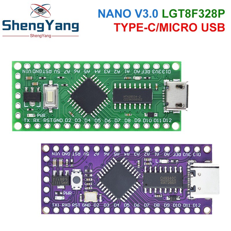 LGT8F328P-LQFP32 MiniEVB TYPE-C MICRO USB Tương thích với ATMEGA328 Nano V3.0 LGT8F328P CH9340C / HT
