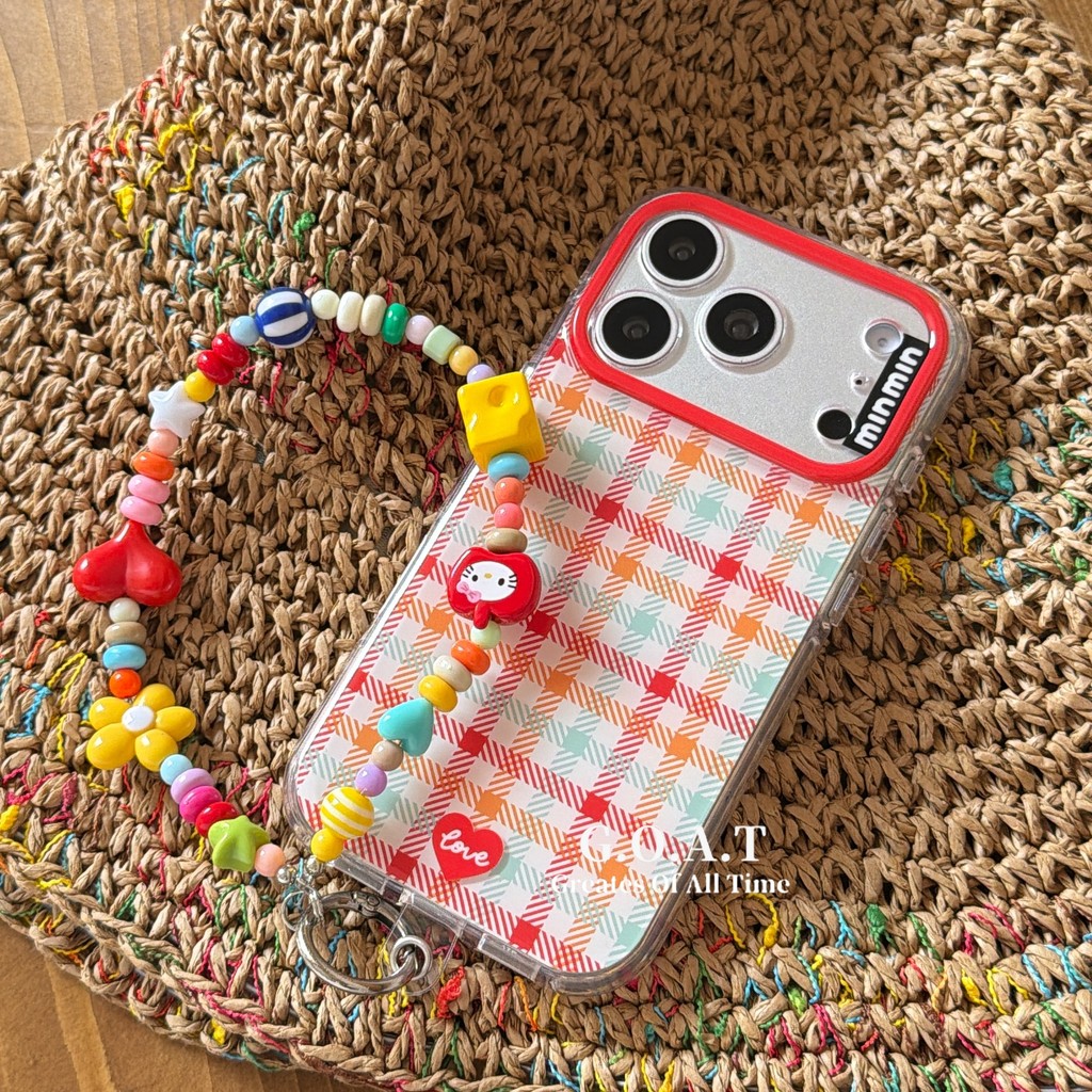 G.O.A.T Vỏ lưới màu đỏ tương thích cho iPhone 17 pro max iPhone 17 16 15 pro max Vỏ bảo vệ mặt sau c