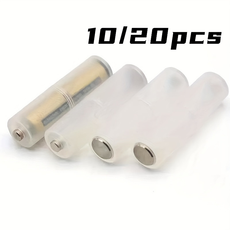 10 / 20 Chiếc AAA Sang AA Pin Adapter Vỏ Chuyển Đổi Với Kim Loại Tiếp Xúc Cực Âm Dẫn Điện Ổn Định AA