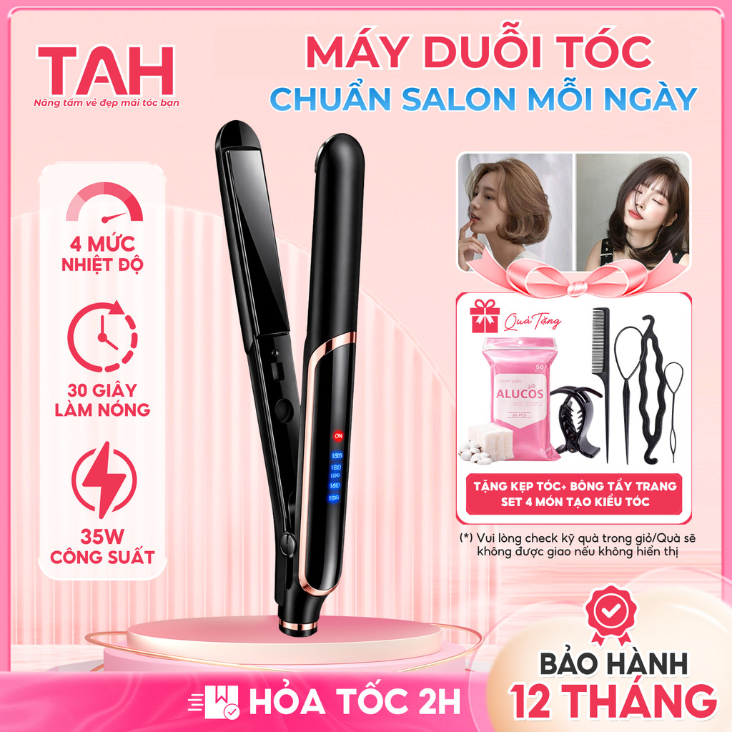 Máy Duỗi Tóc 3 in 1 Phiên Bản Nâng Cấp Koremi Kẹp Duỗi, Uốn Cúp, Máy Uốn Tóc Làm Xoăn Lọn Tự Nhiên, Phù Hợp Mọi Loại Tóc