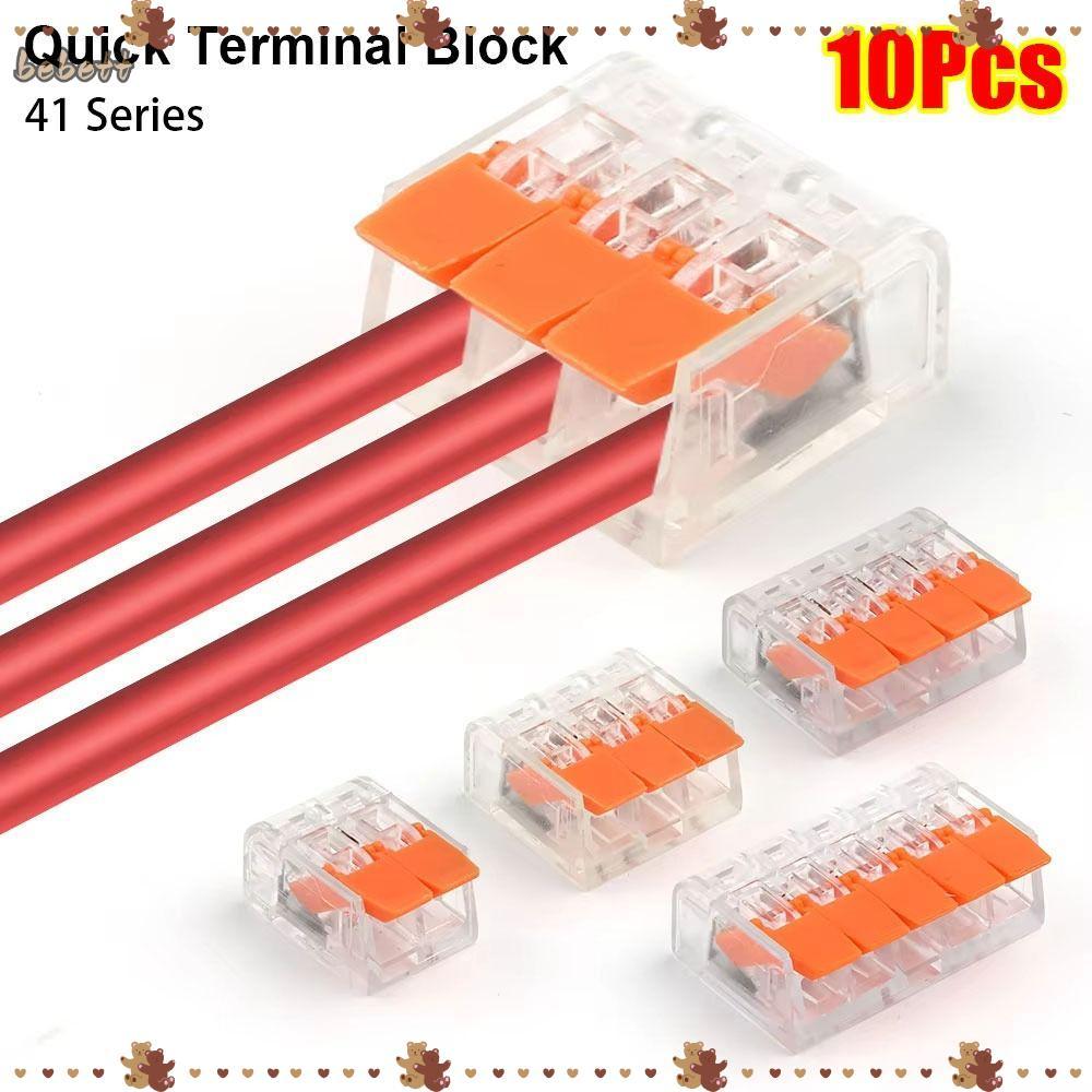 BEBETTERM 10 Đầu nối dây điện, Khối đầu cuối nhanh AWG24-12, 2 / 3 / 4 / 5 chân 41 Series Đầu nối dâ