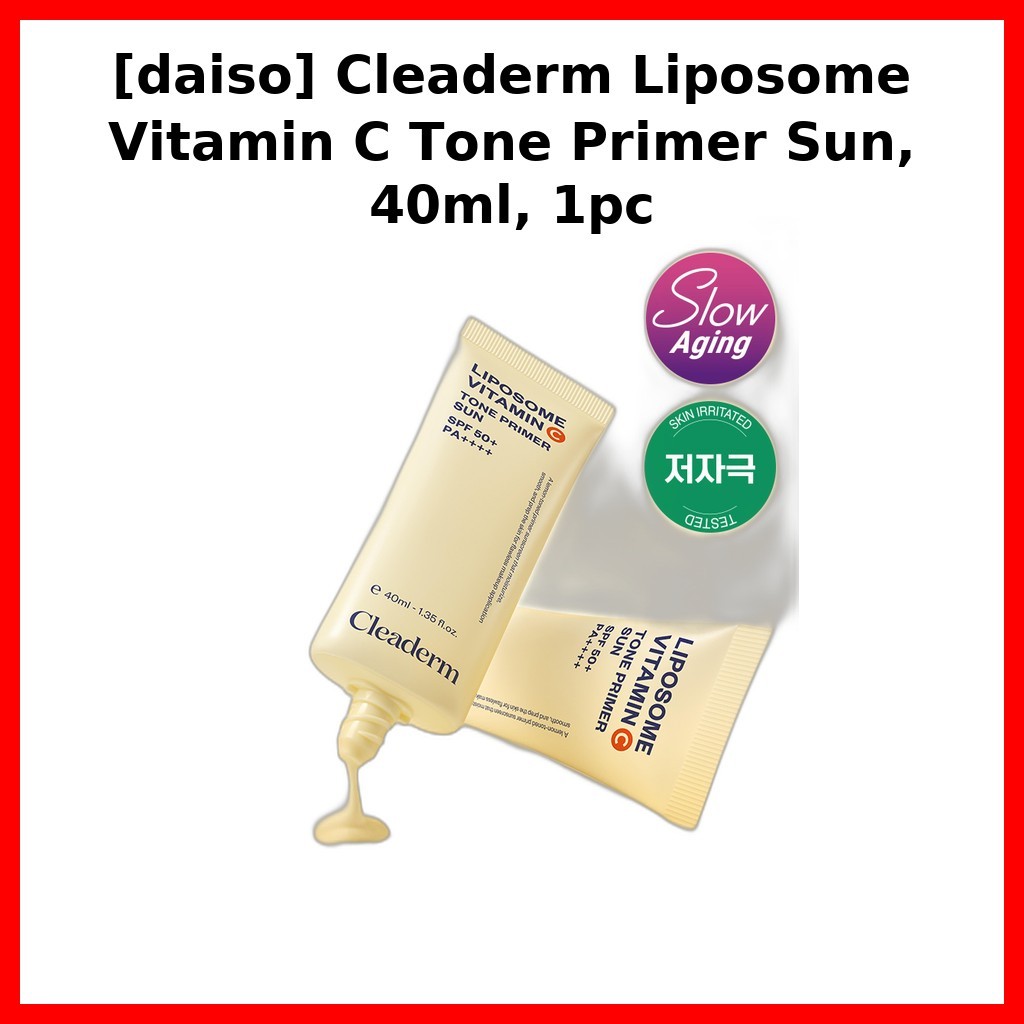[daiso] Cleaderm Liposome Vitamin C Tone Primer Sun, 40ml, 1pc / Hàn Quốc Sơn lót tông màu của DAON 