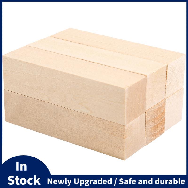 6 Chiếc Basswood Khắc Khối Gỗ Cho Người Mới Bắt Đầu Khắc Sở Thích Bộ DIY Khắc Gỗ