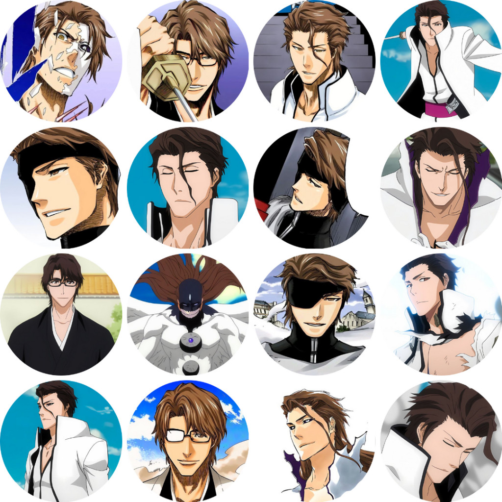 HUY HIỆU | Bleach Sosuke Aizen Button Badge - Pin Size 58mm | Pin Cài Áo