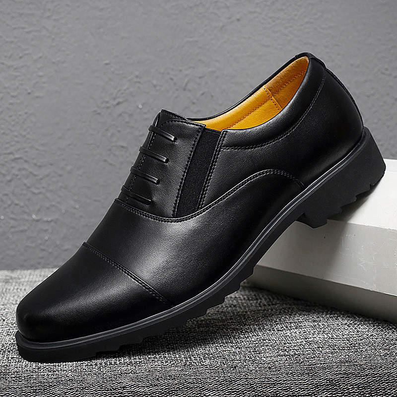 2026 Sản Phẩm Mới Nam Công Sở Giày Da Thường Ngày Ba Hợp An Ninh Tiêu Chuẩn Giày Làm Việc Đen Bốn Mùa Da Đế Mềm Chống Trơn Trượt Giày Đơn20260323
