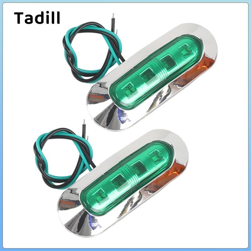 2 Miếng Xe Tải Bên Đánh Dấu Đèn 4LED Đèn Báo Universia Chống Thấm Nước Thay Thế Phụ Kiện Lắp Đặt Di 