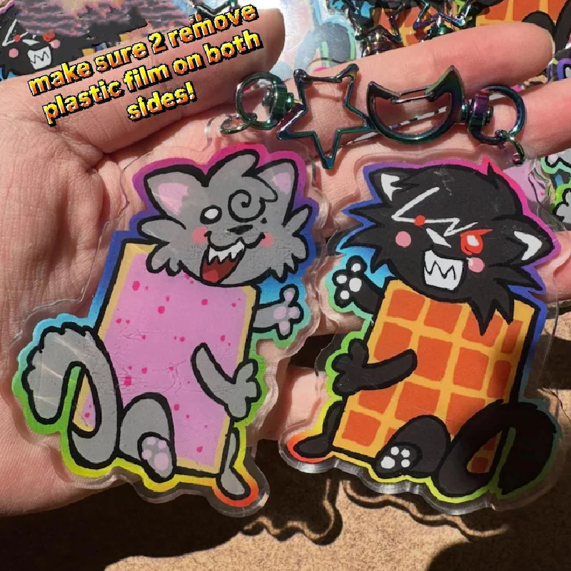 NYAN cat/ TAC nayn acrylic keychains Cartoon game Character pendant