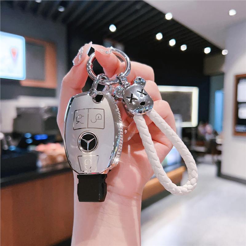 Thích hợp cho 2018 Mercedes-Benz c200l Chìa Khóa glc300 Xe a-Class B-Class c180l Vỏ glc260 Phong Các