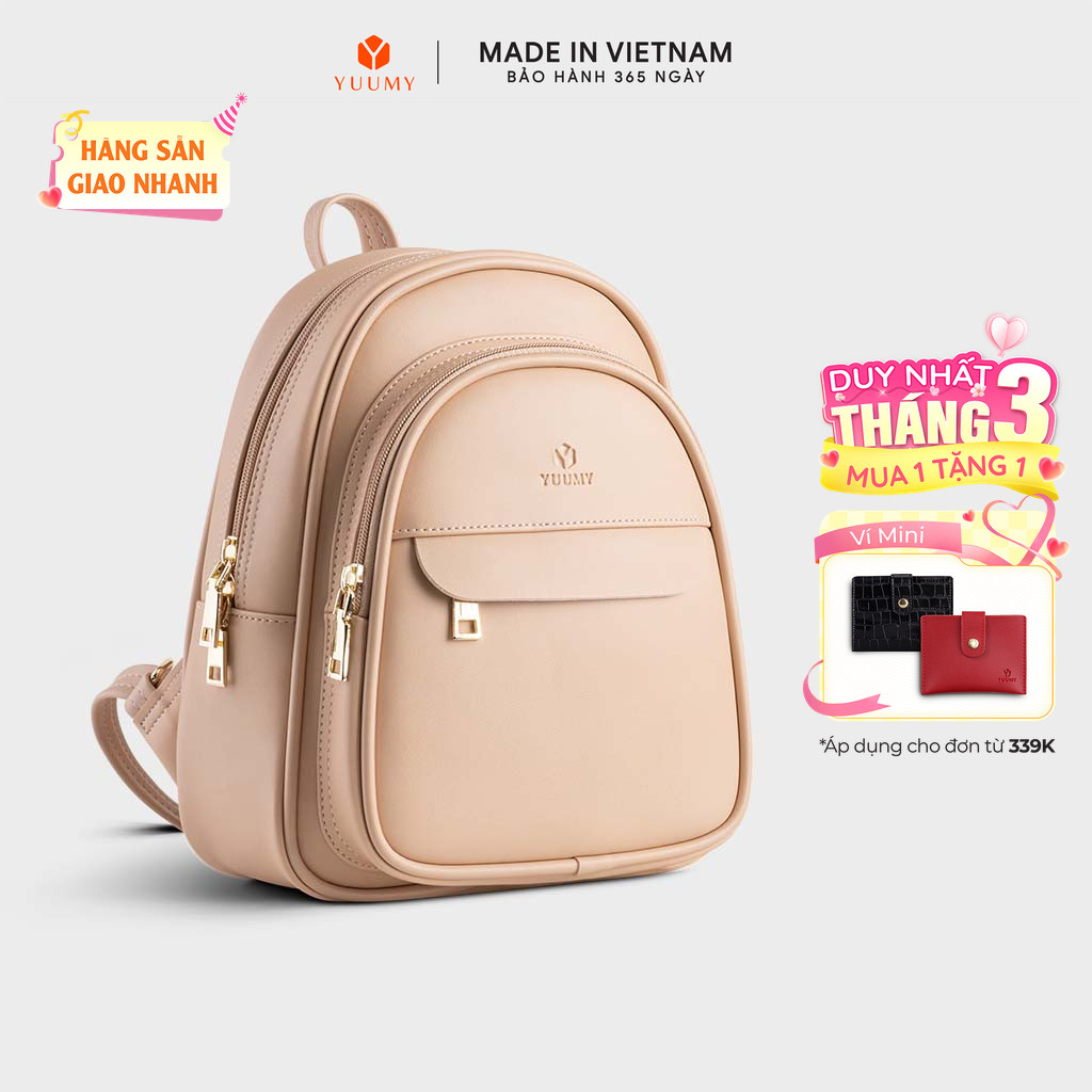 Balo Yuumy (Thời trang nữ cỡ trung basic - Balo da Seasand YBA51) Bagsmart