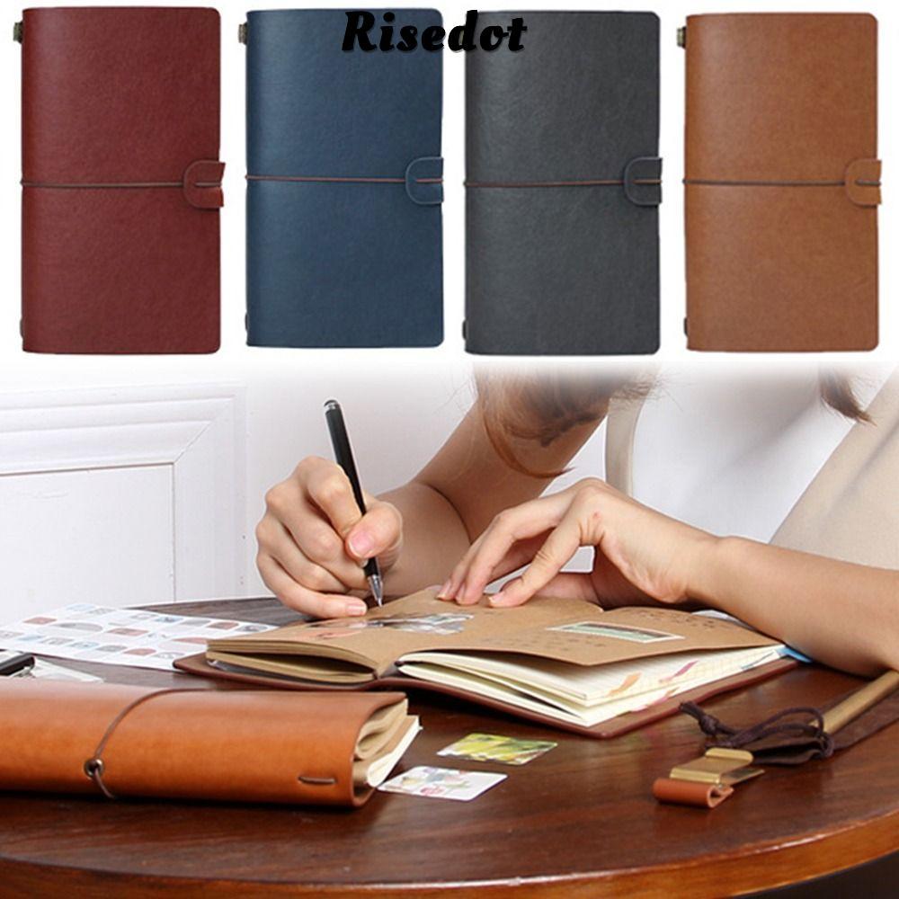 Sổ tay RISEDOT A6, Sách sổ cái văn phòng phẩm A6, Vintage DIY Nhiều ứng dụng Notepad School