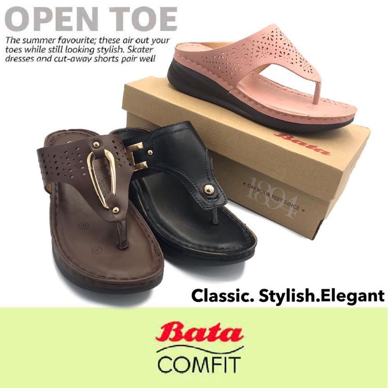 YD2 Nữ Thoải Mái Nêm Bata / Nữ Thoải Mái Nêm / Sandal Bata Ringan