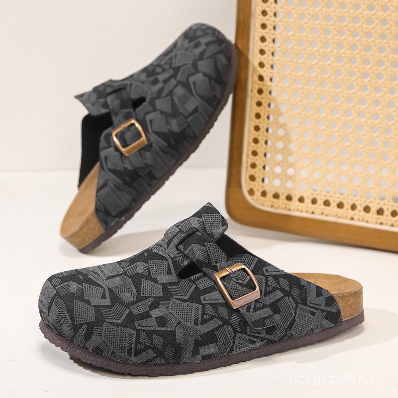 Dayuan Chất Lượng Cao Cổ Điển Phù Hợp Với Baotou Birkenstock Cork Dép Muller Nam Nữ