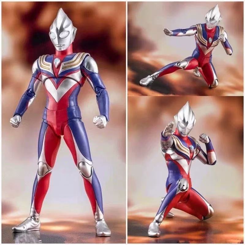 Shining Gold Ultraman Tiga SHF Grigaio Ultraman Zero Đồ chơi nhân vật hành động siêu khớp nối