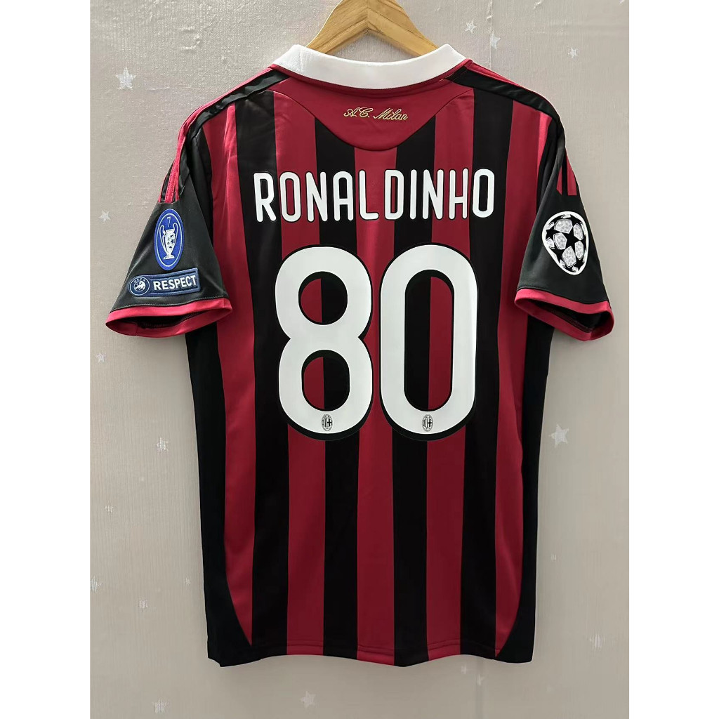 S-XXL Áo Bóng Đá Retro AC Milan Cotton Chất Lượng Cao, Phù Hợp Sưu TậpMALDINI