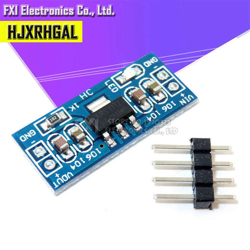 10 Chiếc Chất Lượng Cao 5V Đến 3.3V Cho DC-DC Step-Down Cung Cấp Buck Module AMS1117 5V LDO 800MA AM