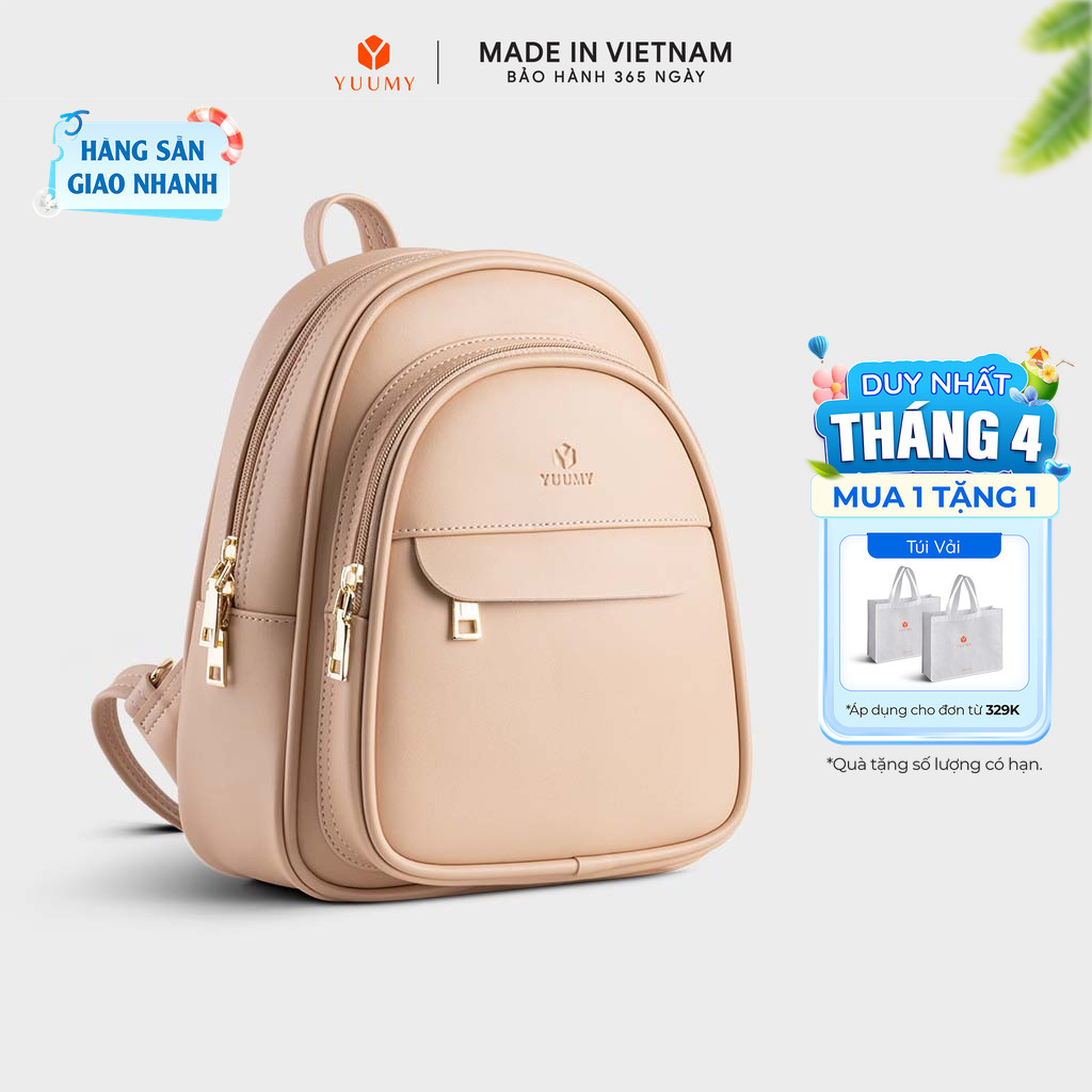Balo Yuumy (Thời trang nữ cỡ trung basic - Balo da Seasand YBA51) Bagsmart
