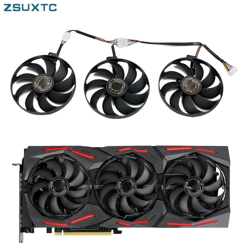 HL T129215SU 7Pin GPU Card Cooler Quạt Cho ASUS ROG STRIX-GeForce RTX 2070 2080 SUPER Ti GAMING RTX2