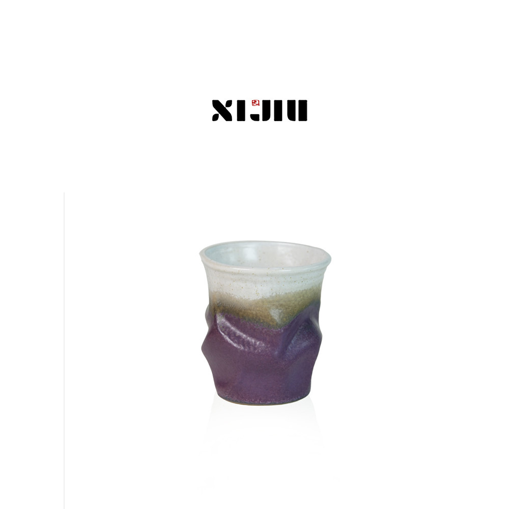 XIJIU · Niche Origami Cốc Lò Thay Đổi Thiết Kế Retro Lò Thay Đổi Glaze Ấm Trái Tim Cốc Cà Phê Cốc Nư