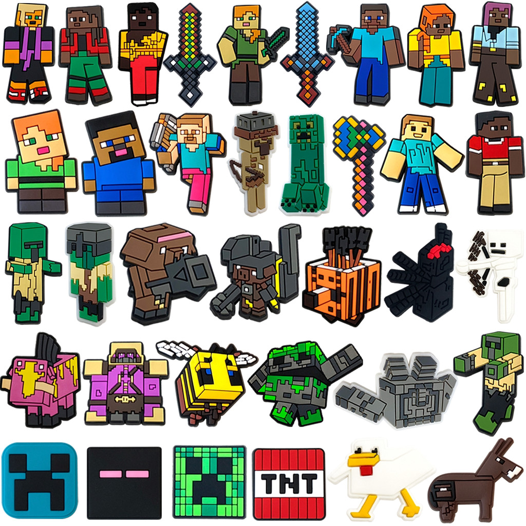 chram dép cross chamr gắn dép cross charm gắn dép crocs Minecraft Lỗ Giày Phụ Kiện Phụ Kiện PVC Giày