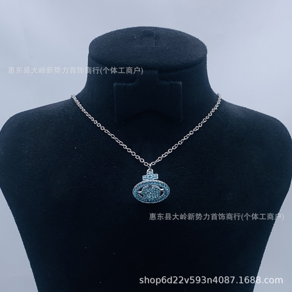 Vòng cổ đính kim cương phong cách Queen West mẫu mới 2024 - saturn x ring star daqm