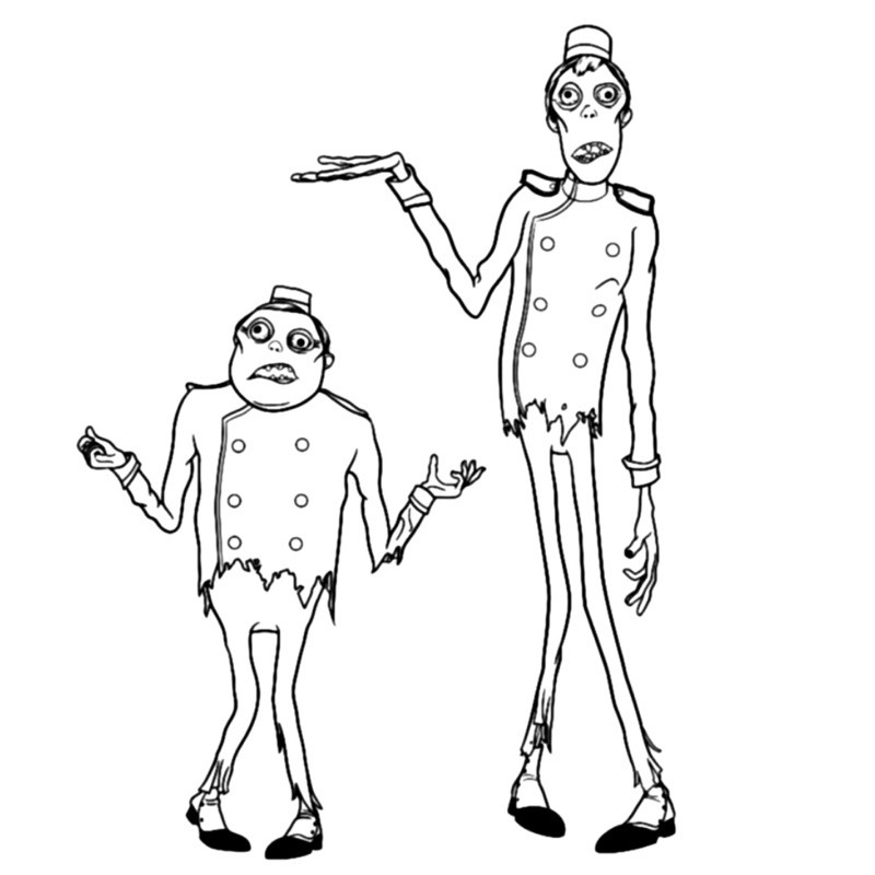 Khách sạn huyền bí Hotel Transylvania - Set 20 Tờ Tranh Tô Màu A4 A5 Dành Cho Màu Sáp, Màu Chì - TRA