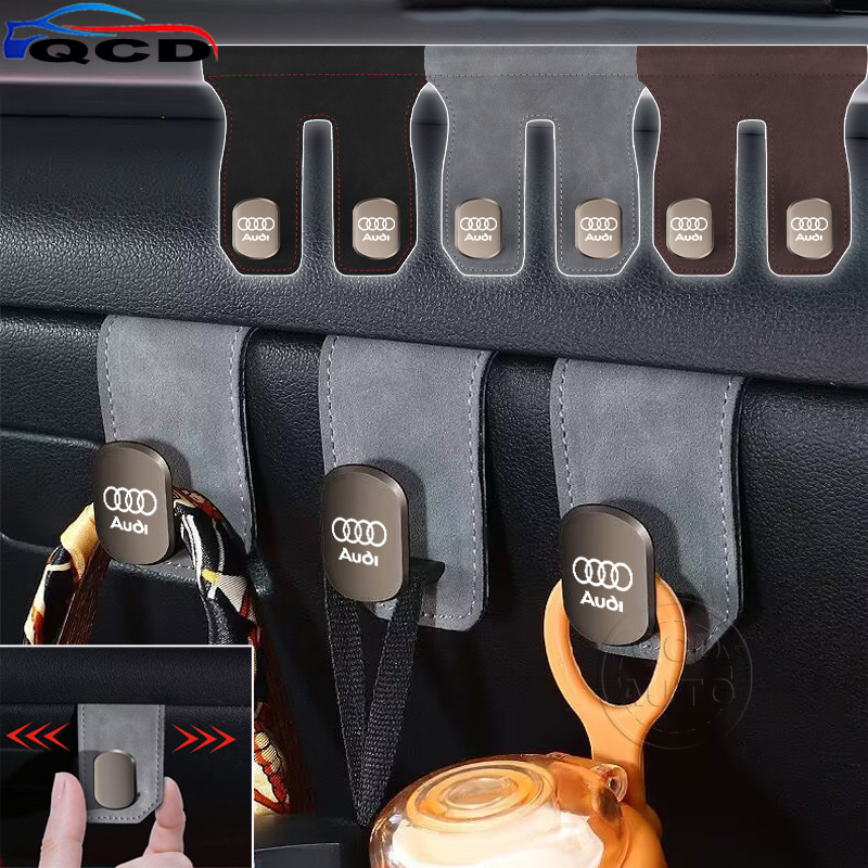 Audi Car Co-Pilot Vị Trí Móc Da Lộn Bảo Quản Móc Treo Xe Ô Tô Tổ Chức Phụ Kiện Cho A3 8l 8Y A1 Q5 TT