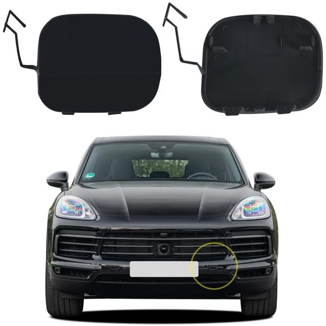 Vỏ móc kéo cản trước ô tô Tương thích với Porsche Cayenne 2019 2020 2021 2022 2023 9YA 9Y0 Fit Base 