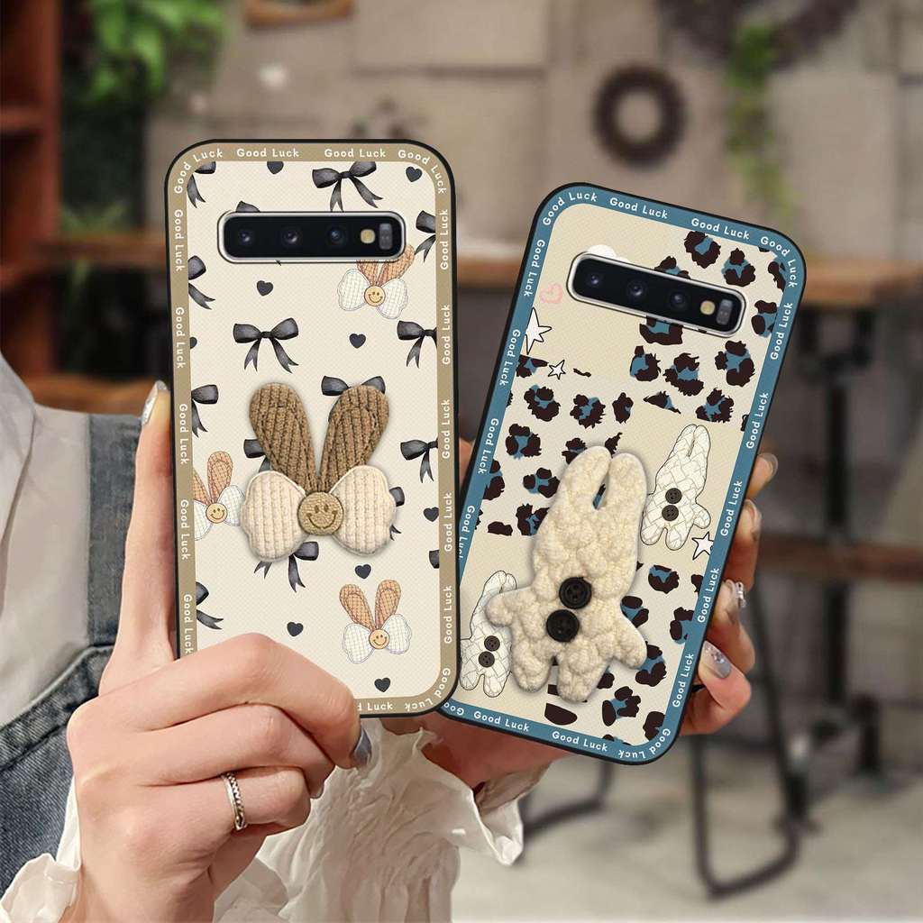 Ốp Điện Thoại Hoạt Hình Silicon Cho Samsung Galaxy S10 / SM-G973N Miếng Dán Vải Bền Chống Thấm Nước 