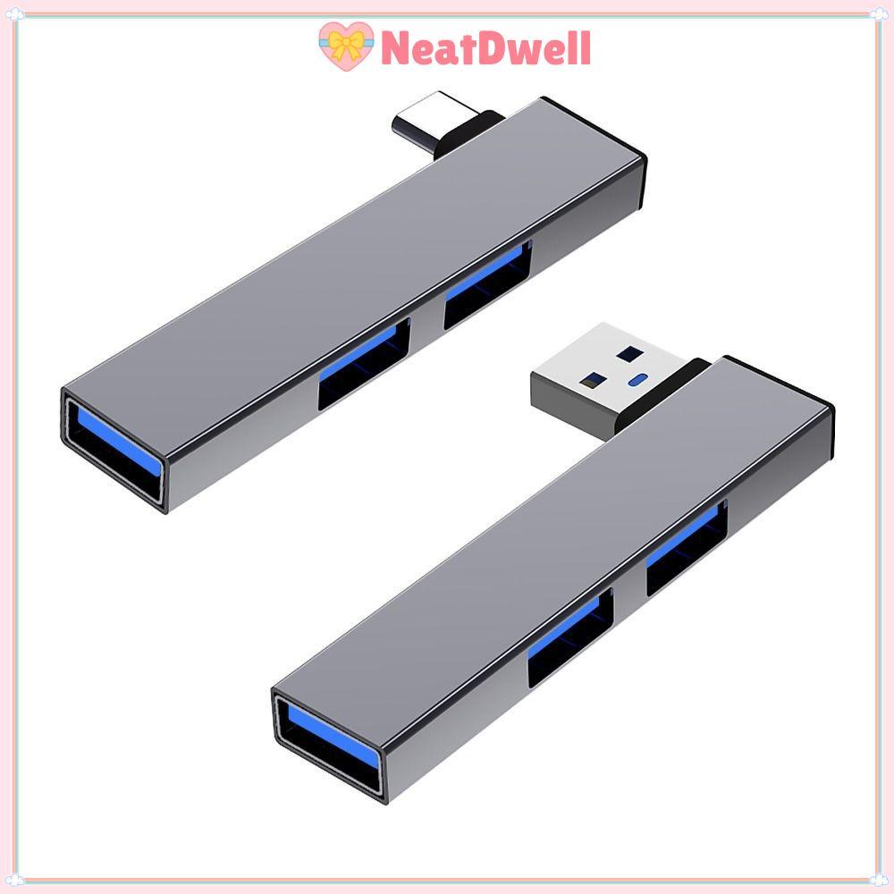 [Còn hàng] TAITDWELL USB-C HUB, Bộ chia khuỷu tay 3 TRONG 1 Type-C, Bộ chuyển đổi máy tính xách tay bằng hợp kim nhôm tốc độ cao đa năng Phụ kiện máy tính