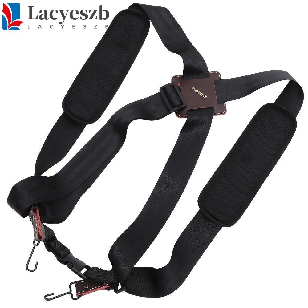 Dây đeo vai LACYESZB Djembe, Dây đeo ba lô có đệm dày có thể điều chỉnh, Đai trống tay màu đen Tambo