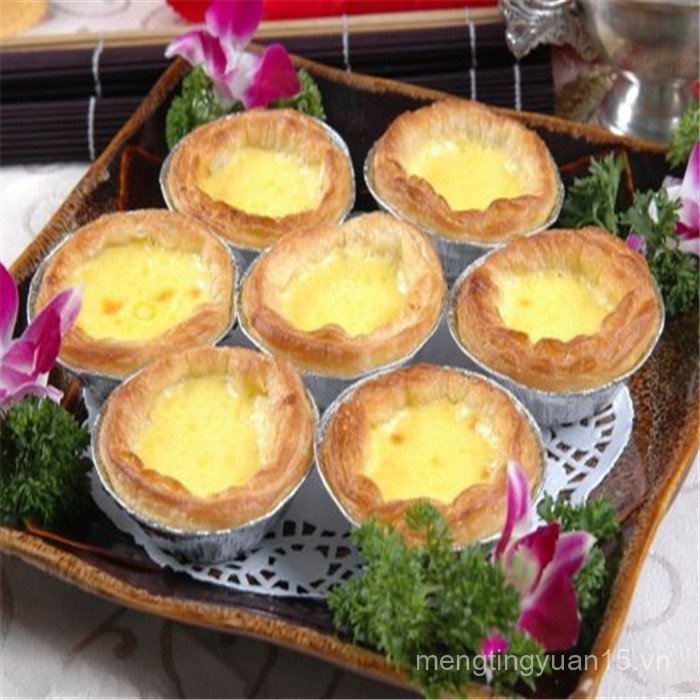 Trứng Tart Cốc Tartil Lá Nhôm Trứng Tart Đáy Khay Nướng Khuôn Dùng Một Lần Trứng Tart Khay Pudding T