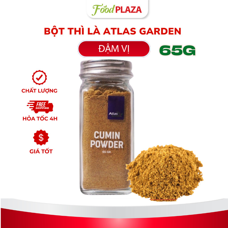 Bột Thì Là Atlas Garden - Cumin Powder Lọ 65g, Thơm Nồng Từ Hạt Thì Là Nguyên Chất