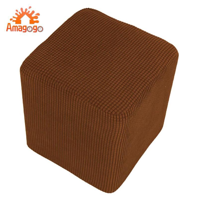Vỏ Ottoman hình chữ nhật dày Amagogo, Ottoman cho ghế Sofa, Vỏ đàn hồi cho Ottoman, Vỏ bọc co giãn c