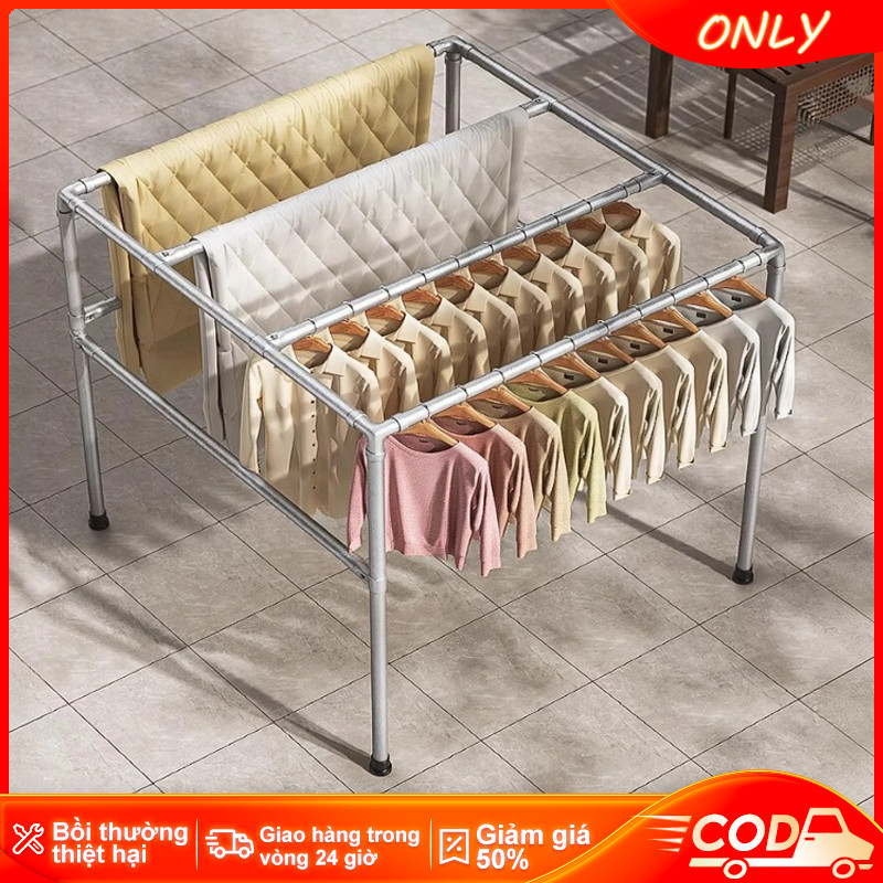 ONLY MALL Giá Treo Quần Áo Giá Phơi Quần Áo Ngoài Trời Cây Phơi Quần Áo Dễ Lắp Ráp Xào Đồ Treo Quần 