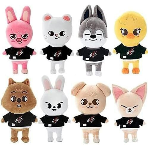 Zingking SKZOO Boneka Mainan Stray Kids Anime, lupo Chan / Leebit / DWAEKKI / Jiniret / HANokka Qu /