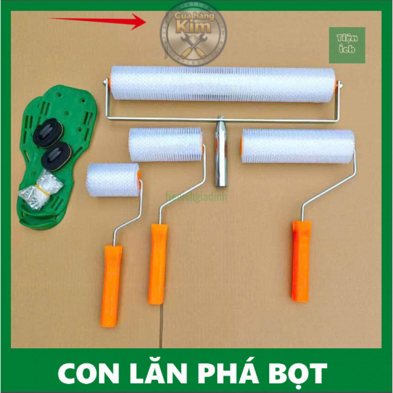Con lăn khử bọt sơn sàn epoxy  - Con lu phá bọt sơn sàn nền trần nhà tường keo epoxy kích thước 10cm