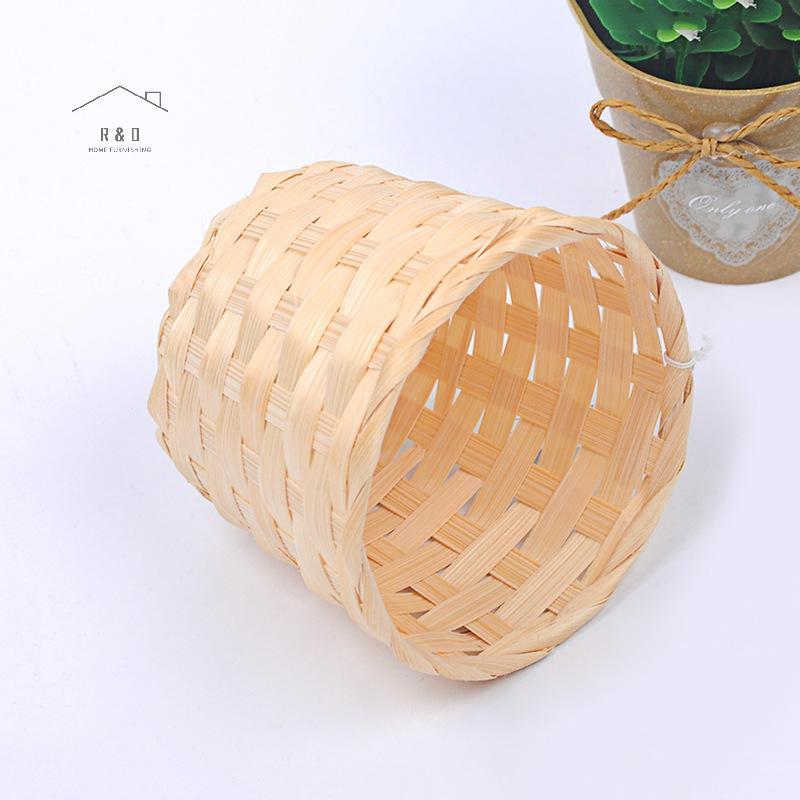 RO > Mới Handmade Chậu Tre Khăn Lau Giỏ Rơm Chắp Vá Khăn Lau Mây Cỏ Biển Tổ Chức Bảo Quản Mầm Non Nồ
