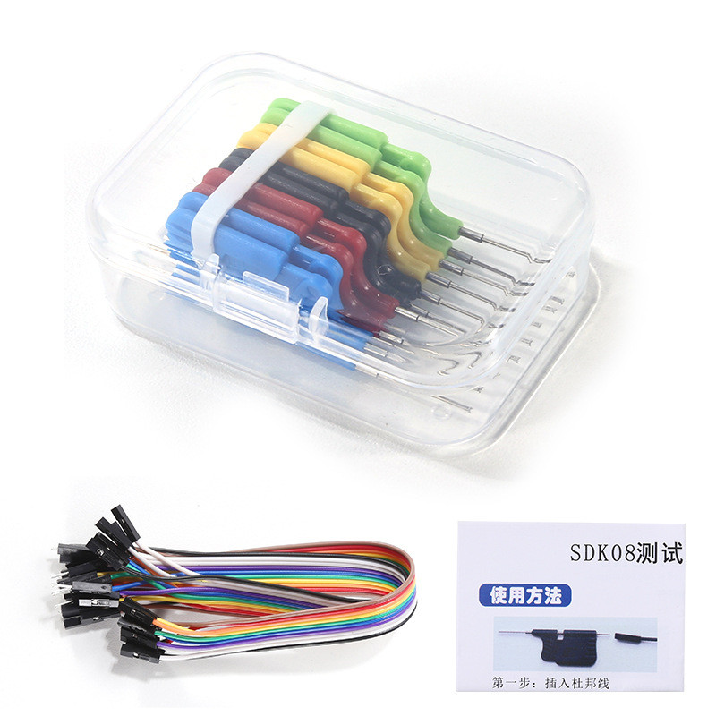 Chip Universal Test Hook bios Burning Clip Hàn-Free Dupont Line SDK08 Móc đôi ic Logic Phân tích Cli