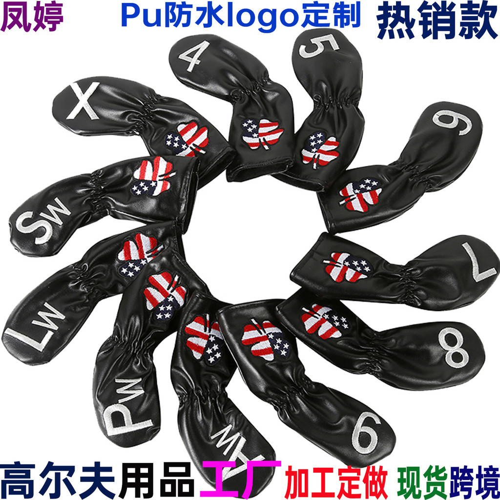 11 Bộ Mũ Bóng Bộ Golf Ironcover Golf Iron Set Club Set pu Ball Head Cap Chất Lượng Cao 4.6