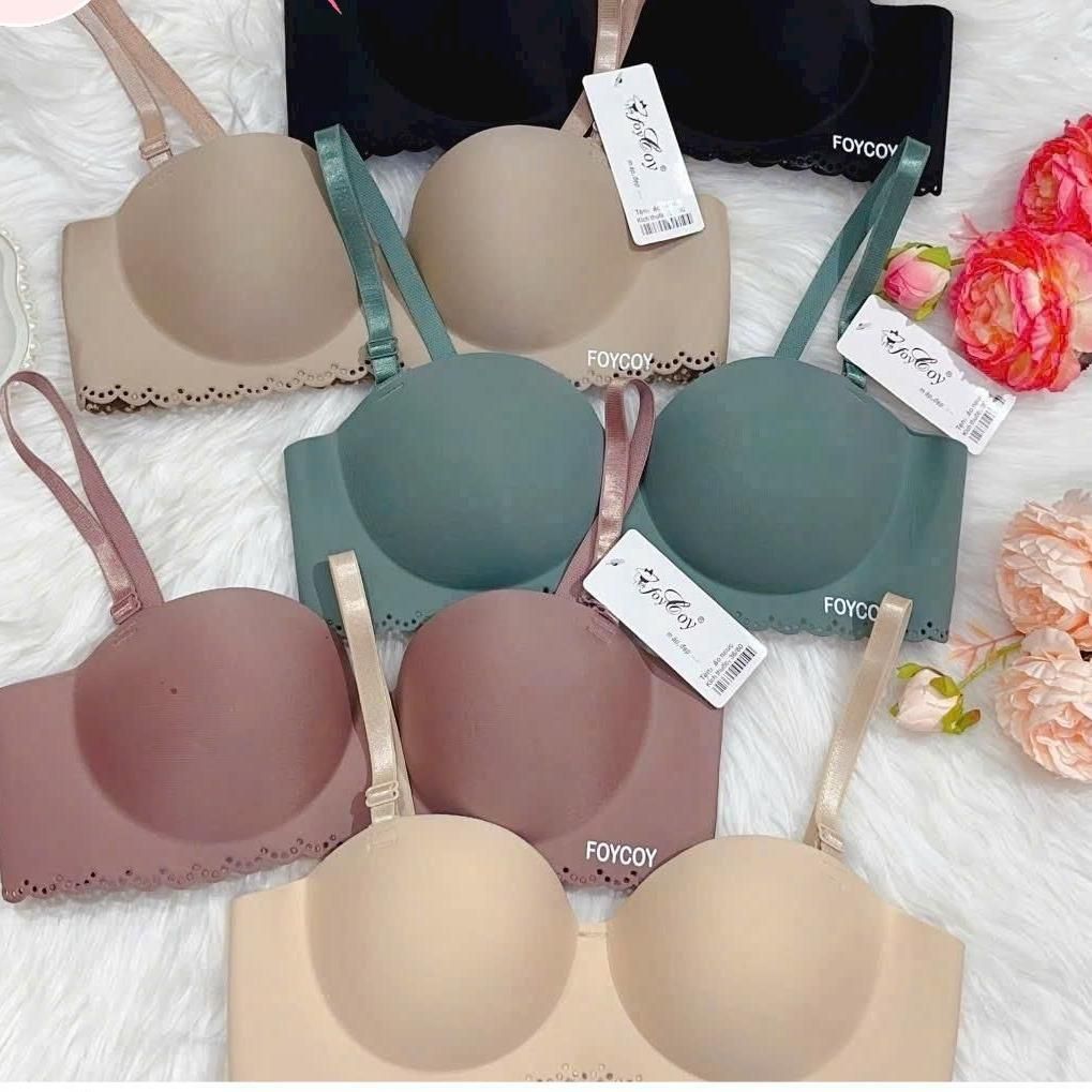 Set 3 áo Lót xuất Mỹ Foycoy cao cấp, su đúc nguyên khối không gọng, đệm dày bàn tay nâng đẩy 3p, siê