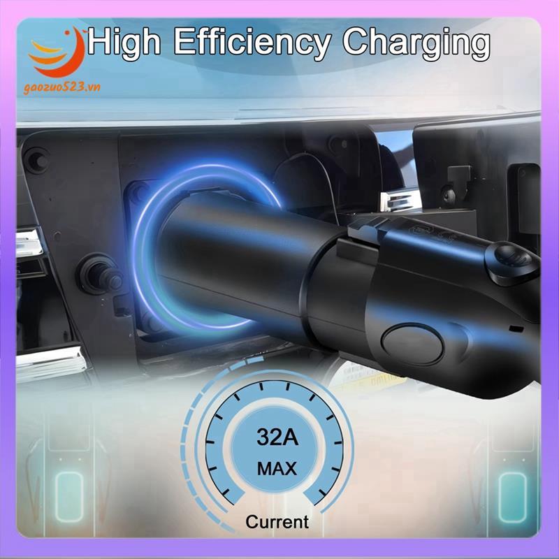 [gaozuo523.vn] Bộ chuyển đổi sạc xe điện SAE J172 sang GBT 32A cho GBT, Tương thích với bộ sạc J1772